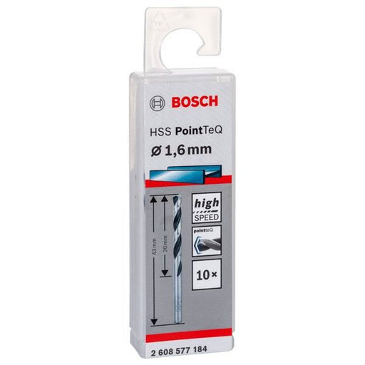 Bosch - Bohrer Metallspiralbohrer HSS 2608577184 PointTeQ DIN 338 1,6