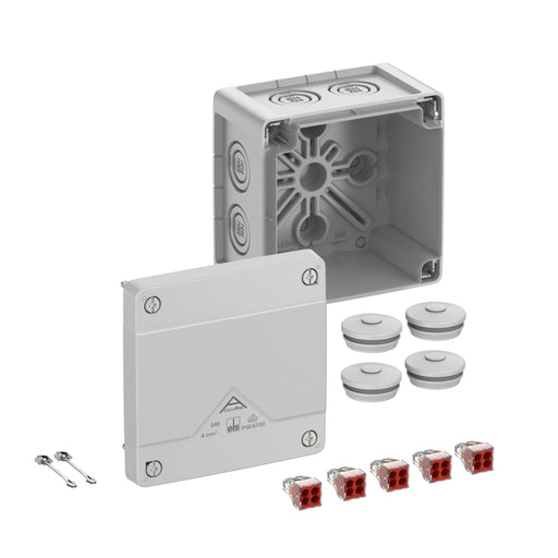 Spelsberg - Dose, Gehäuse für Montage auf der Wand/Decke Abzweigkasten Abox Pro 040-4²