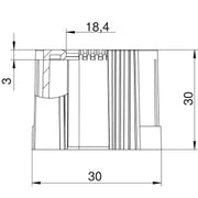 OBO Bettermann - Endtülle für Installationsrohre Rohrendtülle 129 TB M25 SW teilbar, metrisch