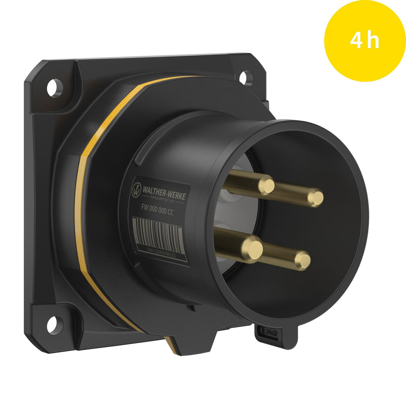 Walther Werke - CEE-Gerätestecker (IEC 60309) CEE NEO Anbaugerätestecker FW631404CC gerade 32A 4P 4h
