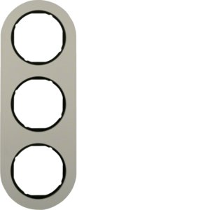Berker - Abdeckrahmen Rahmen Alu/sw 10132084 2fach