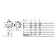 Bals Elektrotech - CEE-Anbausteckdose (IEC 60309) Anbausteckdose gerade 16A 13720 3p 230V 6h IP67