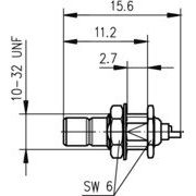 Telegärtner - Koax-Steckverbinder SMB-Einbaustecker AU 100024841 Einbau von hinten − 5 Stück