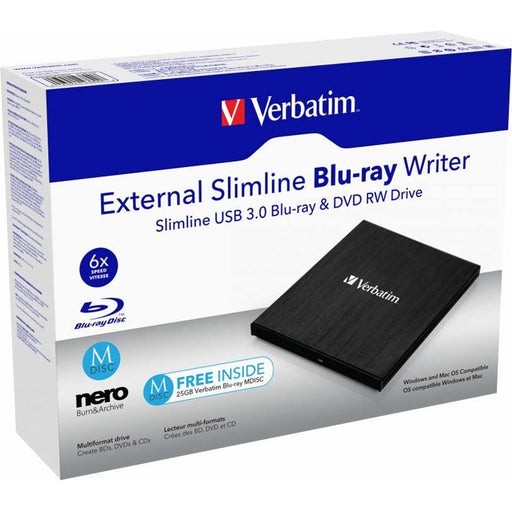 Verbatim - Blu-ray-Player/-Recorder Blu-ray BDXL Recorder 43890 USB3.0,Slimline,ext
