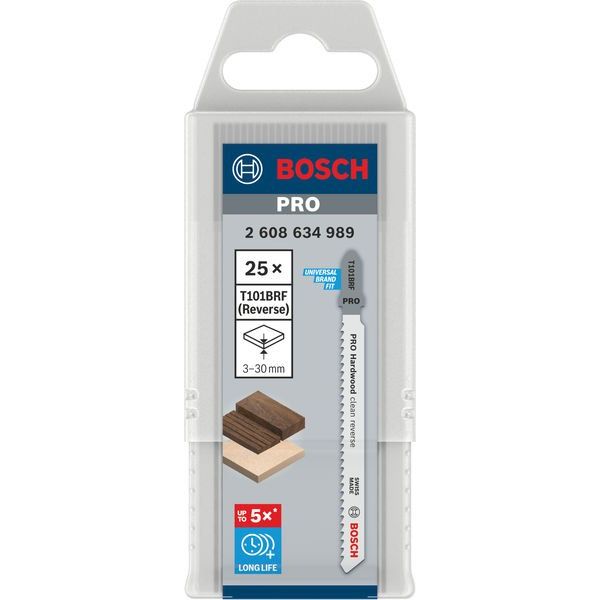 Bosch - Stichsägeblatt PRO Hardwood clean reverse 2608634989 T101BRF