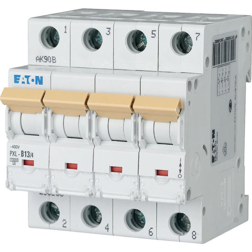 Eaton - Leitungsschutzschalter PXL-B13/4 13A, 4p,Steckkl. B