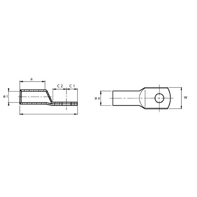 Cimco Werkzeuge - Presskabelschuh für Cu-Leiter Presskabelschuh 183532 120qmm M12