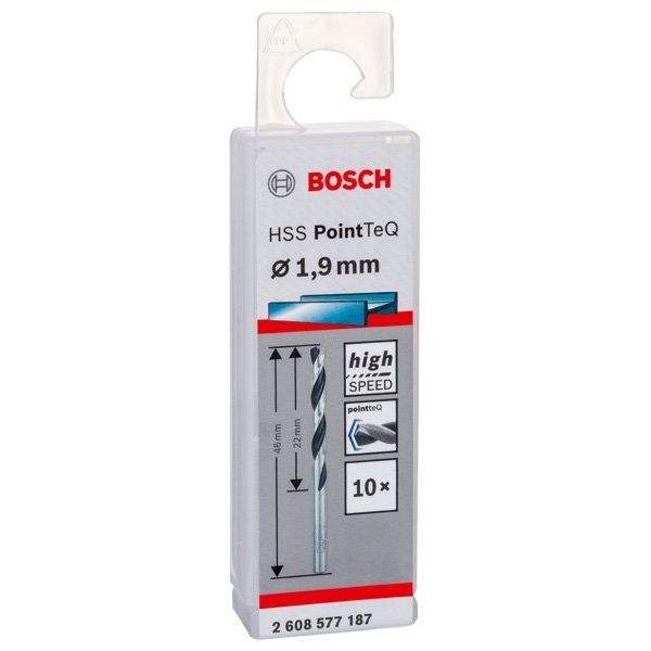 Bosch - Bohrer Metallspiralbohrer HSS 2608577187 PointTeQ DIN 338 1,9