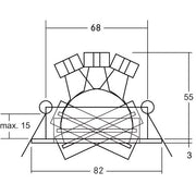 Brumberg Leuchten - Downlight/Strahler/Flutlicht NV-Einbaustrahler 3269.03 GX5,3/50W chrom matt