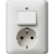 Gira - Schalter-/Steckdosenkombination Schuko-Wechselschalt. rwsg 017603