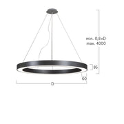 Lightnet - Pendelleuchte LED-Pendelleuchte RG3OSL-840H-D900-U 4000K, silber