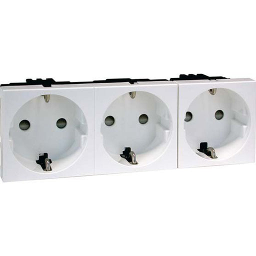 Peha - Schalter-/Steckdosenkombination SCHUKO-EB-Steckd.3-fachant D 6213.21 EMS SI 16A 250V 2-pol