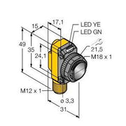 Turck - Lichttaster mit Hintergrundausblendung Opto Sensor QS18VP6FF100Q8 Lichttaster