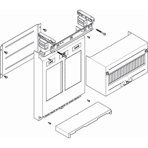 ABN - Verteilerfeld für Installationsverteiler ESPRO-Modul MT1380 tief BxH:250x450mm
