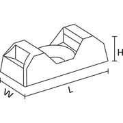 HellermannTyton - Befestigungssockel und -element für Kabelbinder Montagesockel CTQM5-PA66-BK-C1 21x9,5mm schwarz − 100 Stück