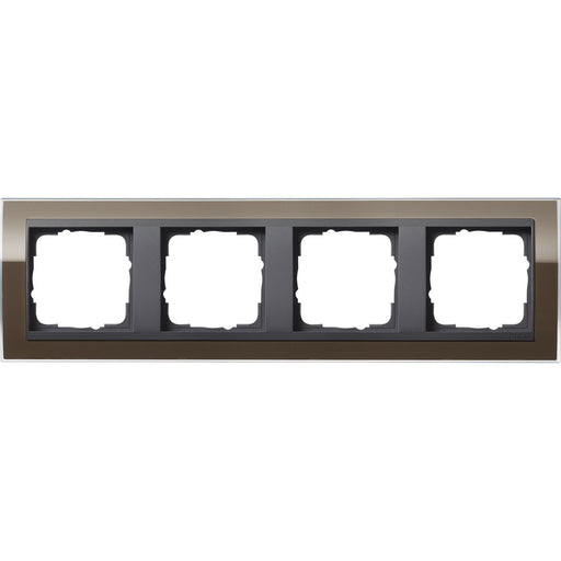 Gira - Abdeckrahmen 4fach 0214768 klar braun