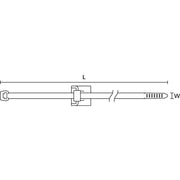 HellermannTyton - Kabelbinder Befestigungsbinder T50ROSEC23 schwarz − 500 Stück