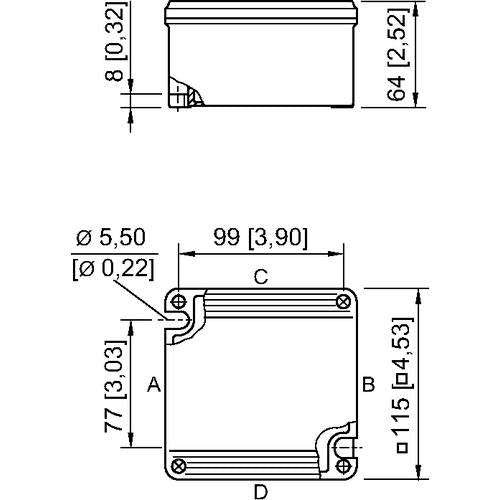 Stahl - Klemmenkasten Abzweigdose Ex e 133220 8 x 6 mm2