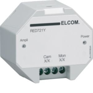 Elcom - Zusatzgerät für Türkommunikation Video-Verstärker RED721Y 2Draht BusSystem UP