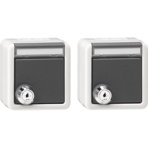Gira - Steckdose Set 2x SCHUKO KD Schloss 456030 gleich + BSF WG AP