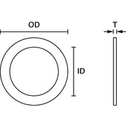 HellermannTyton - Dichtring, flach Dichtungsscheibe AWS-M16 CR BK 100 metrisch − 100 Stück