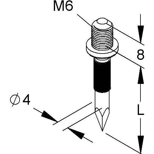 HKL - Nageldübel Schraubduebel M6 30mm 760/30 − 100 Stück