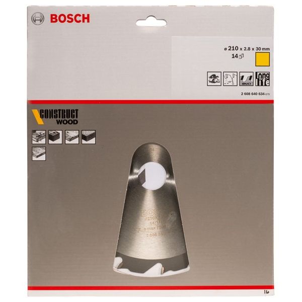 Bosch - Kreissägeblatt PRO Construct Wood 2608640634 Kreissägeblatt 210 x