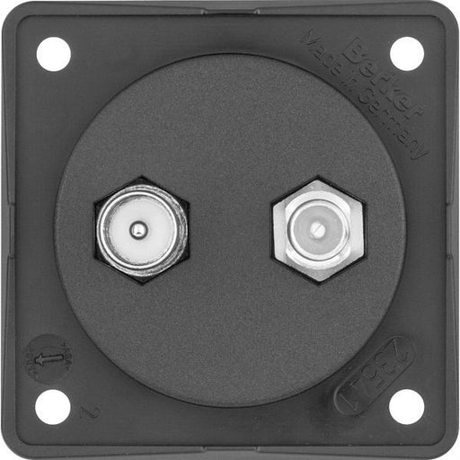 Berker - Antennensteckdose Antennen Verbinderdose 845632503 sw/matt, TV/SAT