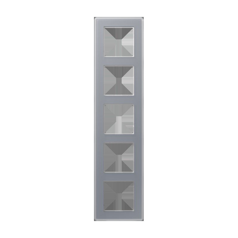 Jung - Abdeckrahmen Glasrahmen 5fach AV 585 GLM KG kristallgrau