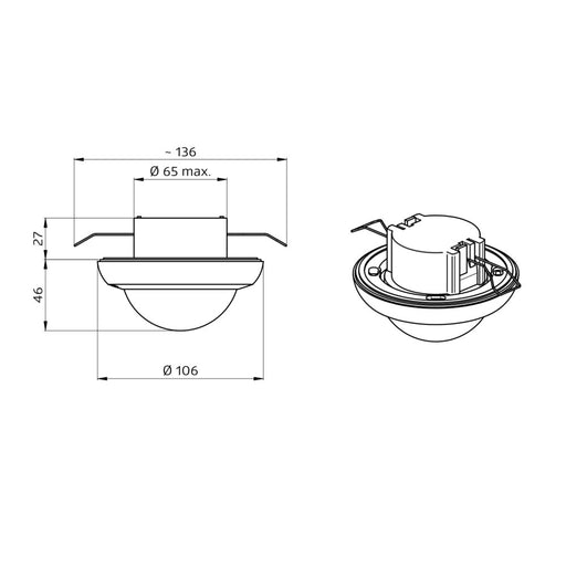 BEG Brück Electronic - Bussystem-Bewegungsmelder Präsenzmelder PD4N-BMS DALI-2 DALI