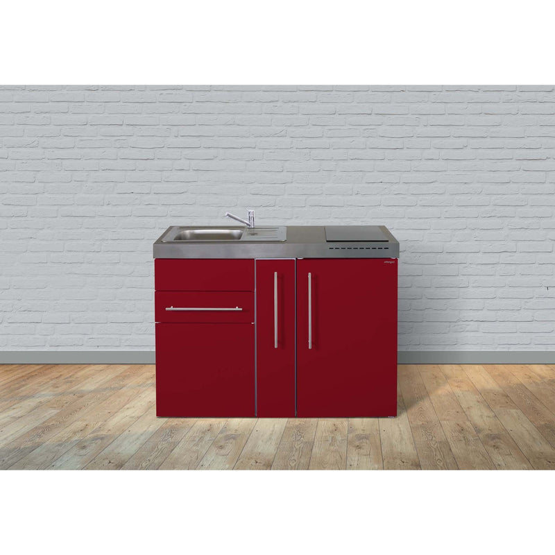 Stengel - Mini-Küche Miniküche Premiumline MPBR120AKSGKFreBliS Bordeauxrot