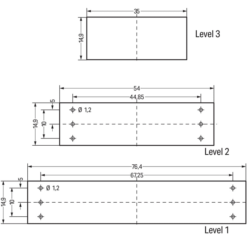 WAGO - Elektronik-Leergehäuse Leiterplattenklemme 789-131 2,5mm²