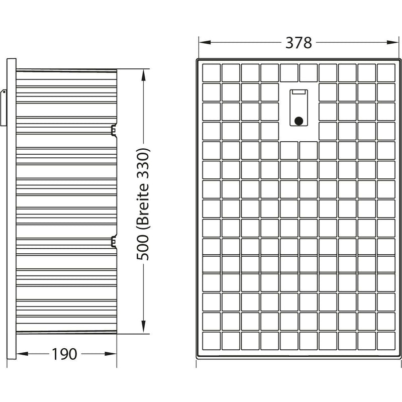 uesa - Gehäuse/Schaltschrank (leer) Mauerkasten 2000-0000.04 ohne HAK00