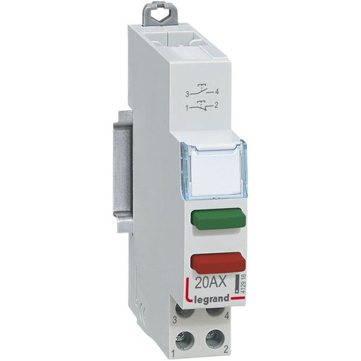 Legrand - Taster für Reiheneinbau Reiheneinbautaster Legrand 412916 20A 1S(gn)+1Ö(rt)
