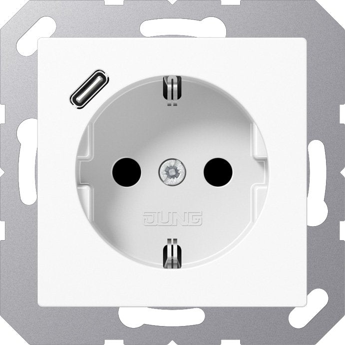Jung - Steckdose SCHUKO Steckdose A 1520-18 C WW mit USB Typ C