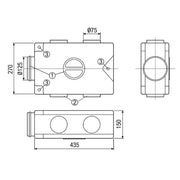 Maico - Zubehör/Ersatzteile für Ventilatoren Luftverteiler MF-V75