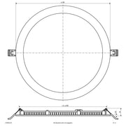 EVN Lichttechnik - Decken-/Wandleuchte LED-Einbaupanel LTWR300125