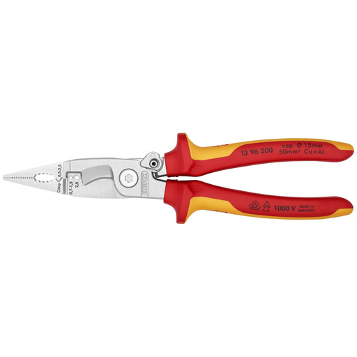 Knipex - Abisolierzange Elektro-Installationszange 13 96 200 SB 200mm