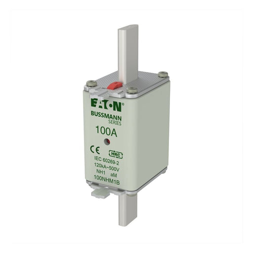 Eaton - Messersicherung Sicherungseinsatz Nieders. FUSE NH 1 #100NHM1B 100A AC 500V 120kA − 3 Stück