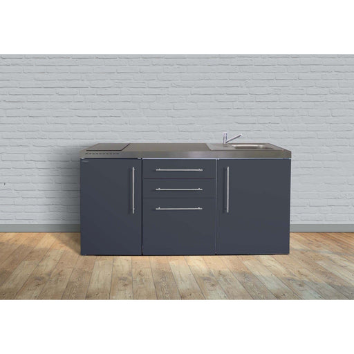 Stengel - Mini-Küche Miniküche Premiumline MPSG170GKFliBre2Sn Schiefergrau