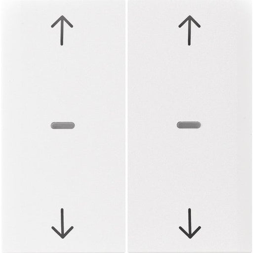Berker - Abdeckung/Bedienelement für Installationsschalterprogramme Abdeckung Tastsensor-Modul 80961389 2-fach pws glänzend