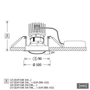 LTS Licht&Leuchten - Downlight/Strahler/Flutlicht LED-Einbaustrahler ILVY-CAR100 #658395 940, ws