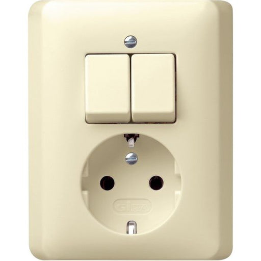 Gira - Schalter-/Steckdosenkombination Schuko-Serienschalt. cwsgl 017501