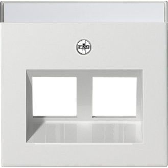 Gira - Einsatz/Abdeckung für Kommunikationstechnik Abdeckung Modular Jack 264027 30Grd 2fach rws matt