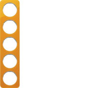 Berker - Abdeckrahmen Rahmen 5-fach 10152339 orange tr./polws glz