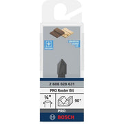 Bosch - Fräser PRO V-Nutfräser, 90° 2608628631 x 3/8, Schaft 1/4