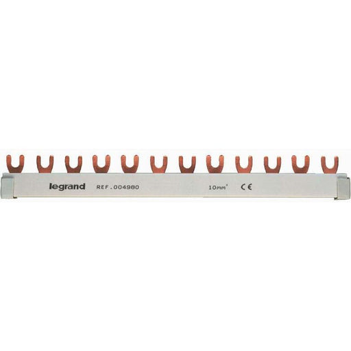 Legrand - Phasenschiene Gabelkammschiene Legrand 004980 3p 1FI+8L10
