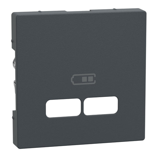 Merten - Einsatz/Abdeckung für Kommunikationstechnik Zentralplatte anth MEG4367-0414 f.USB Ladest.Einsatz