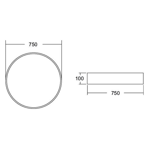 Brumberg Leuchten - Decken-/Wandleuchte LED-Anbau-Flächenleuchte 13681163 direkt 3000K