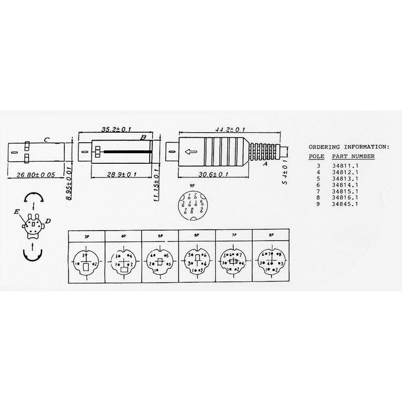EFB-Elektronik - D-Sub-Steckverbinder Mini-DIN-Stecker 34814.1 6-pol. m.Zugentlast